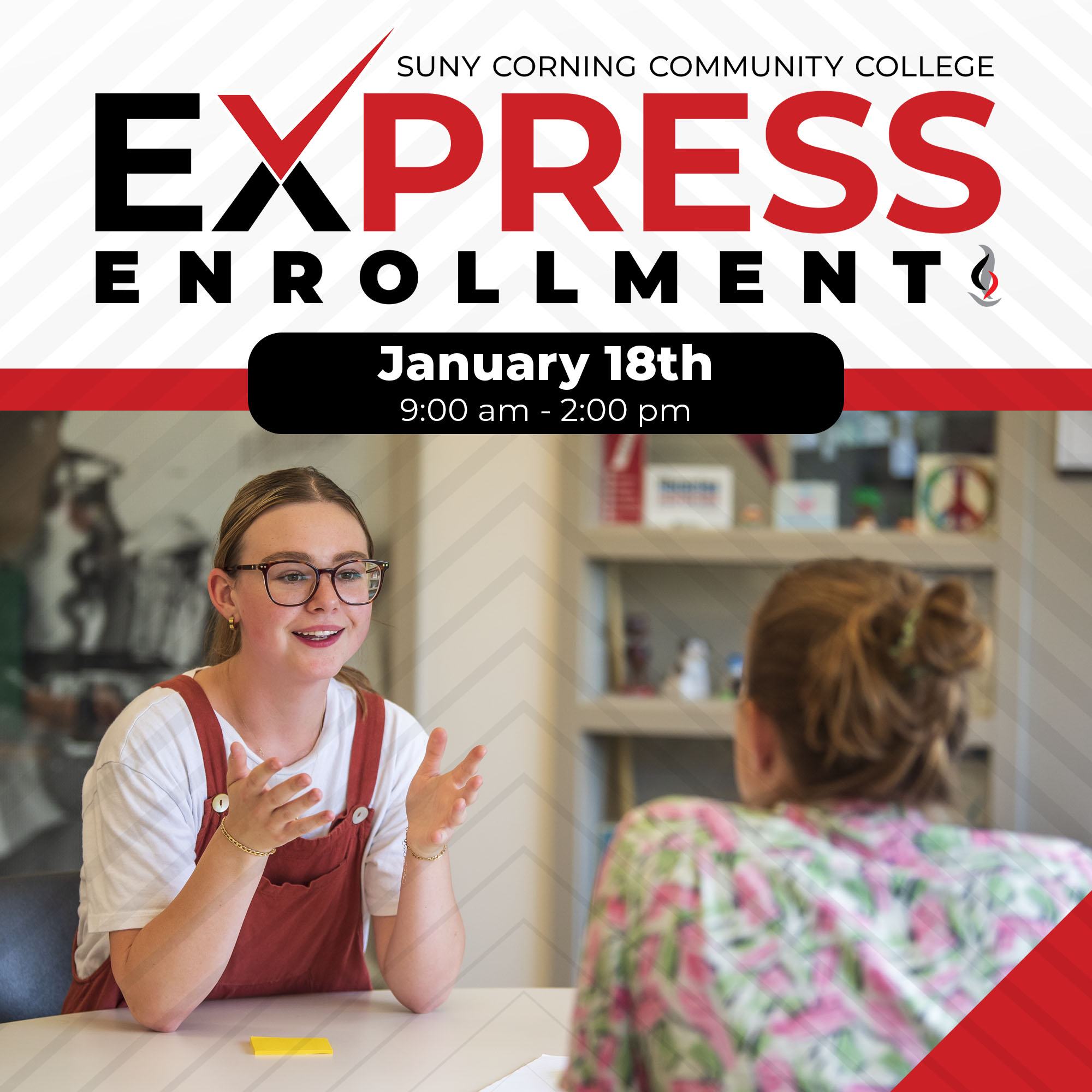 express enrollment - student studying