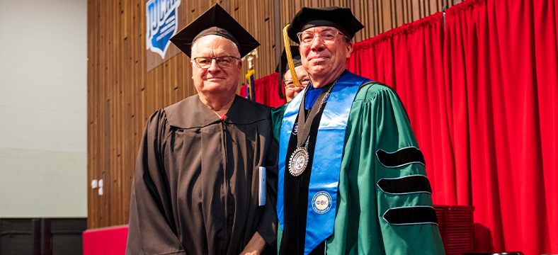 Sam McCune at Commencement Ceremony